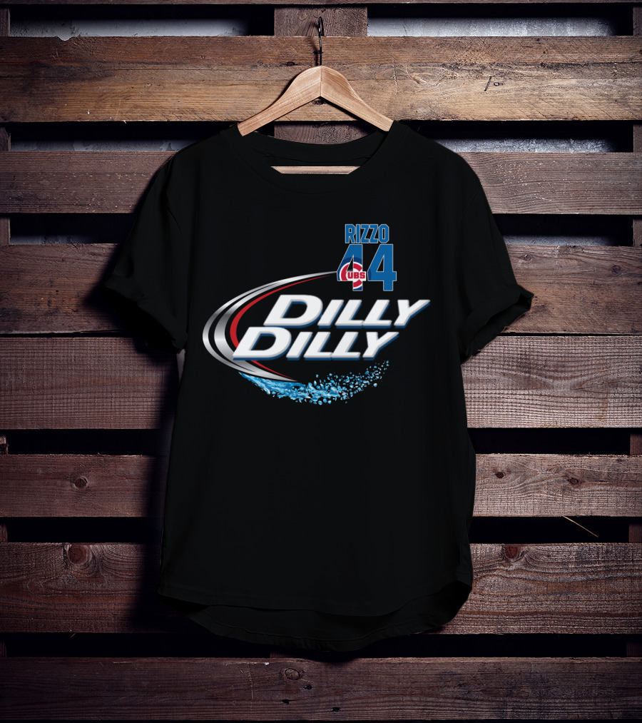 Chicago Cubs Rizzo 44 Dilly Dilly Majestic T-Shirt
