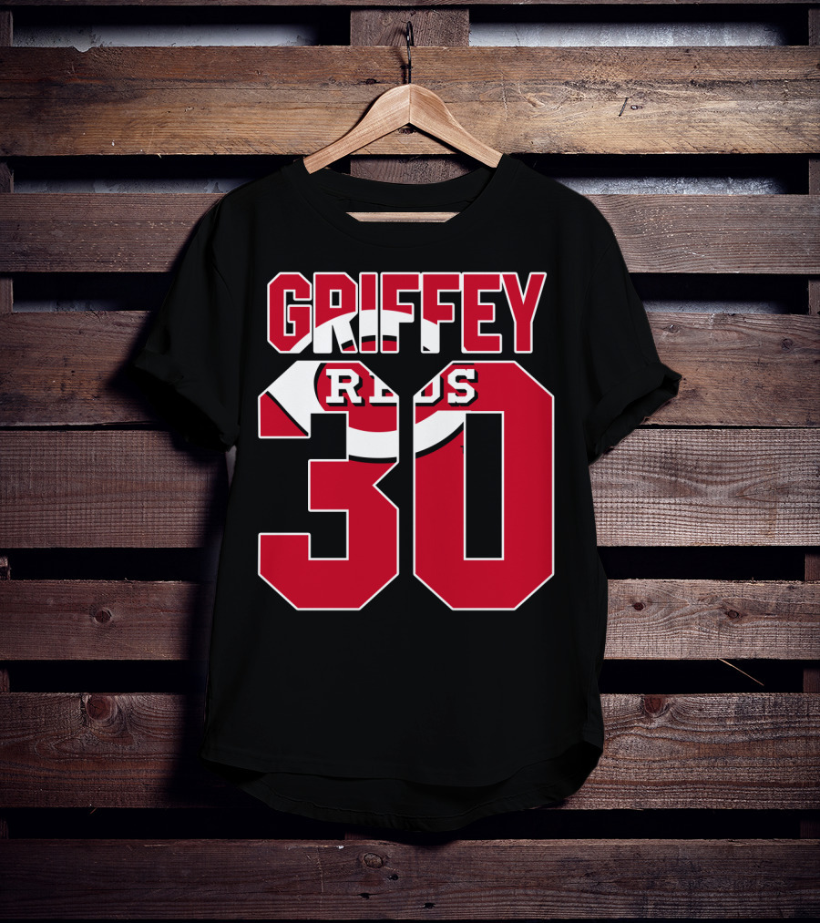 Ken Griffey 30 Cincinnati Reds Iconic Reds T-Shirt