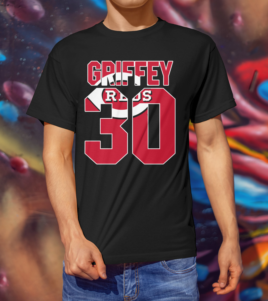 Ken Griffey 30 Cincinnati Reds Iconic Reds T-Shirt
