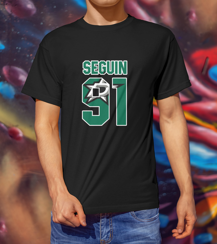 Dallas Stars Tyler Seguin Number 91 NHL Jersey T-Shirt
