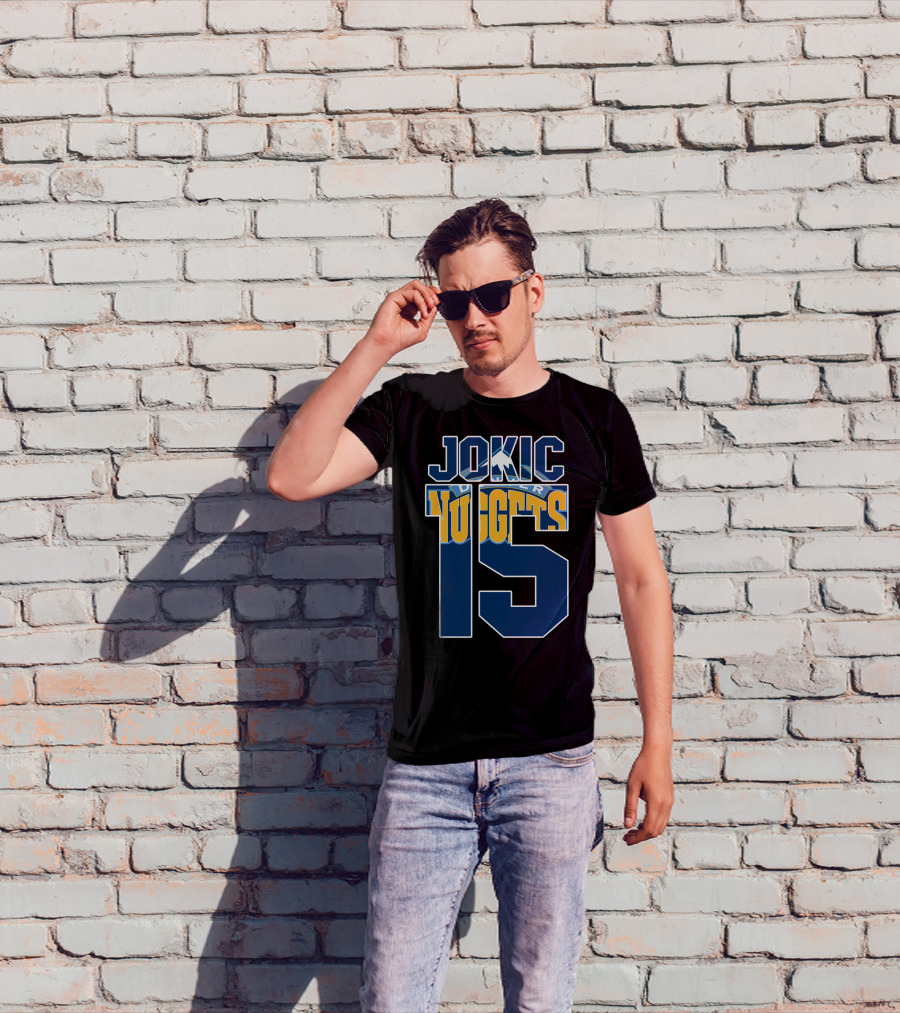 Denver Nuggets Nikola Jokic 15 Basketball Fan Gear T-Shirt