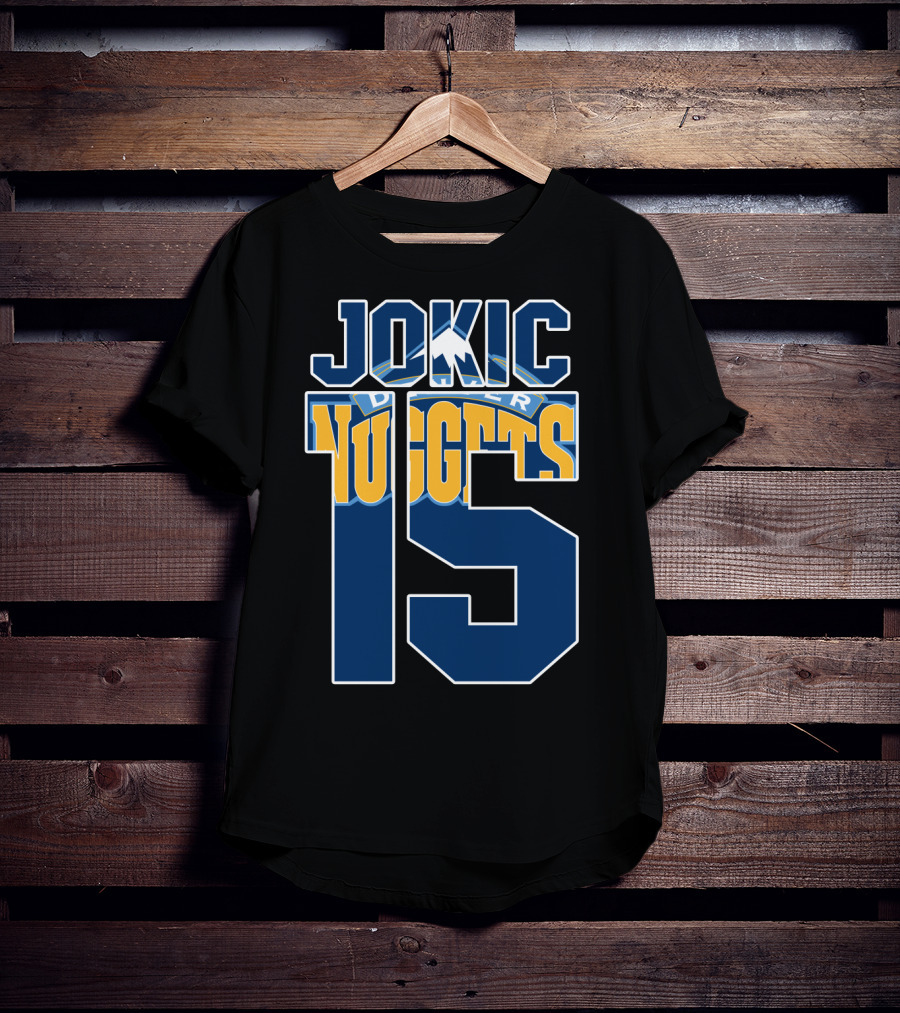 Denver Nuggets Nikola Jokic 15 Basketball Fan Gear T-Shirt