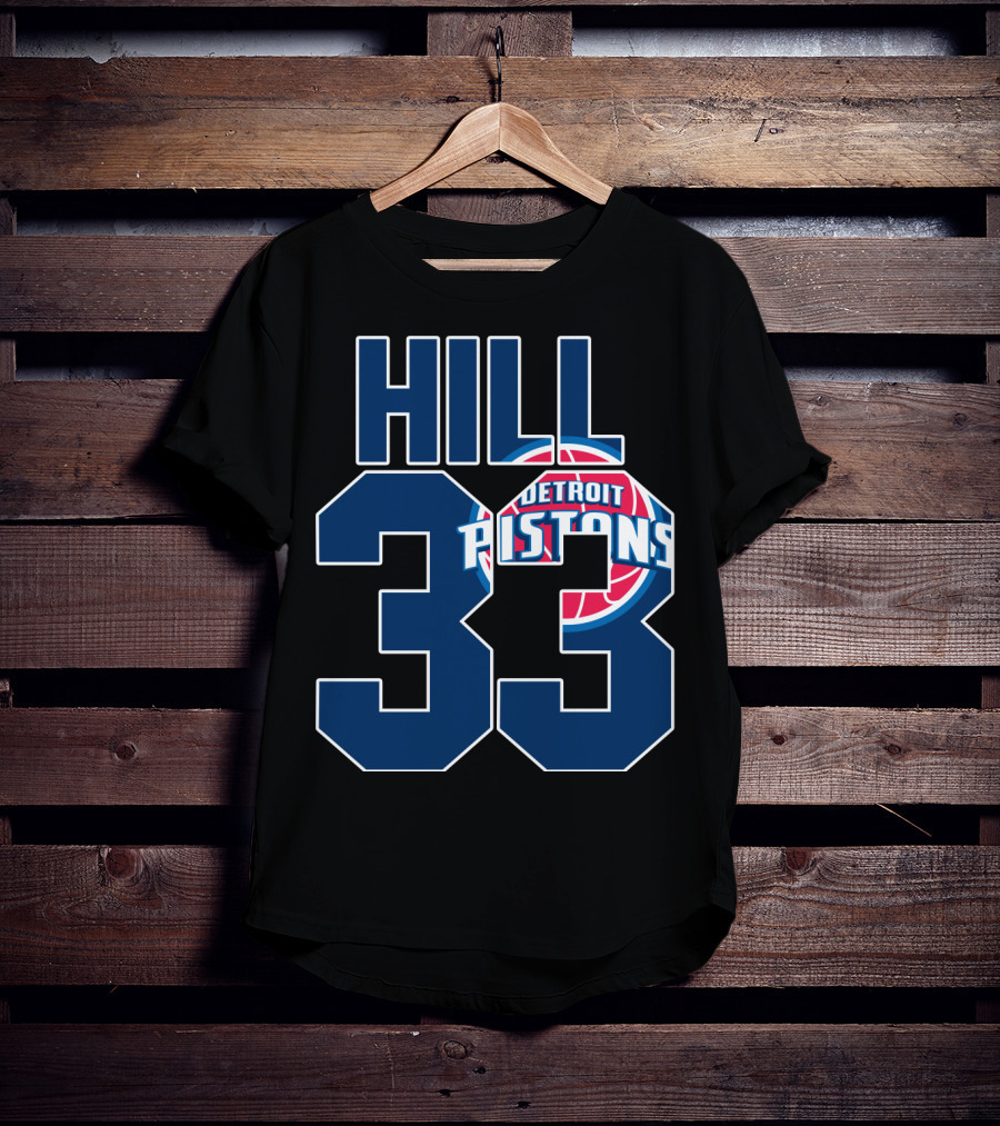 Detroit Pistons Grant Hill 33 Basketball T-Shirt