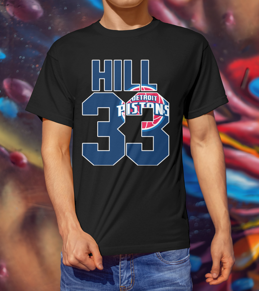 Detroit Pistons Grant Hill 33 Basketball T-Shirt