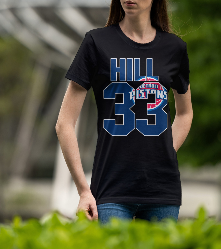 Detroit Pistons Grant Hill 33 Basketball T-Shirt