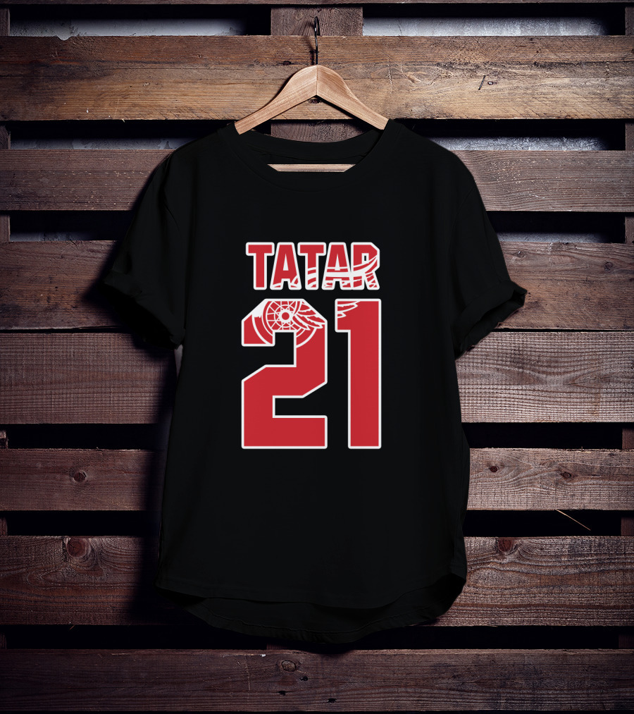 Detroit Red Wings Tomas Tatar 21 NHL Hockey Number T-Shirt