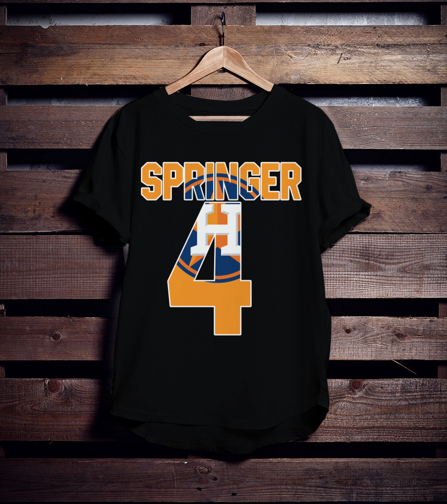 Houston Astros George Springer Number 4 Jersey T-Shirt