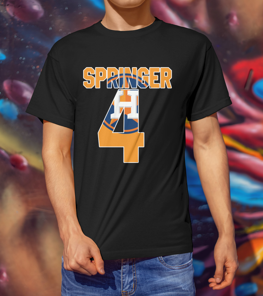 Houston Astros George Springer Number 4 Jersey T-Shirt