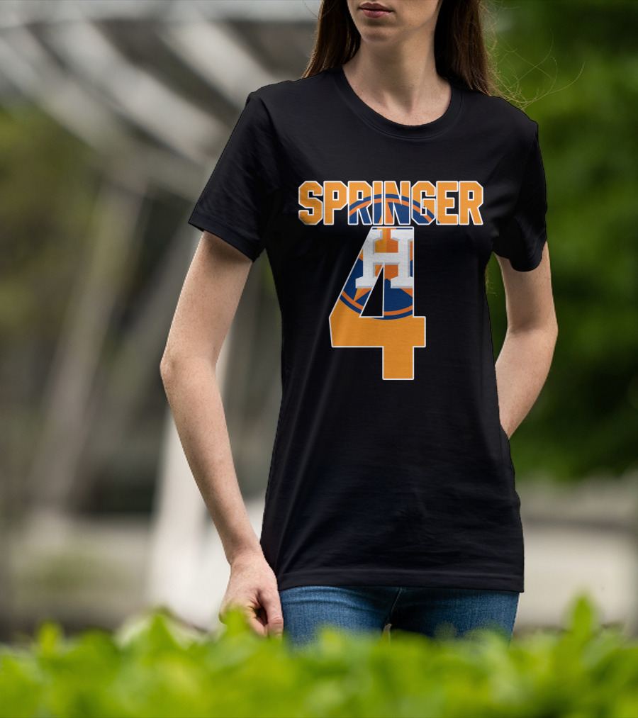 Houston Astros George Springer Number 4 Jersey T-Shirt