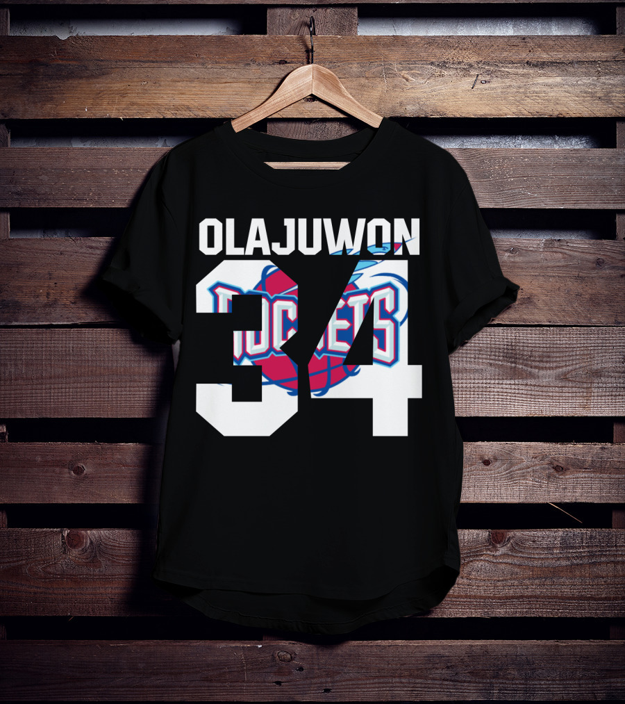 Olajuwon 34 Houston Rockets Basketball T-Shirt