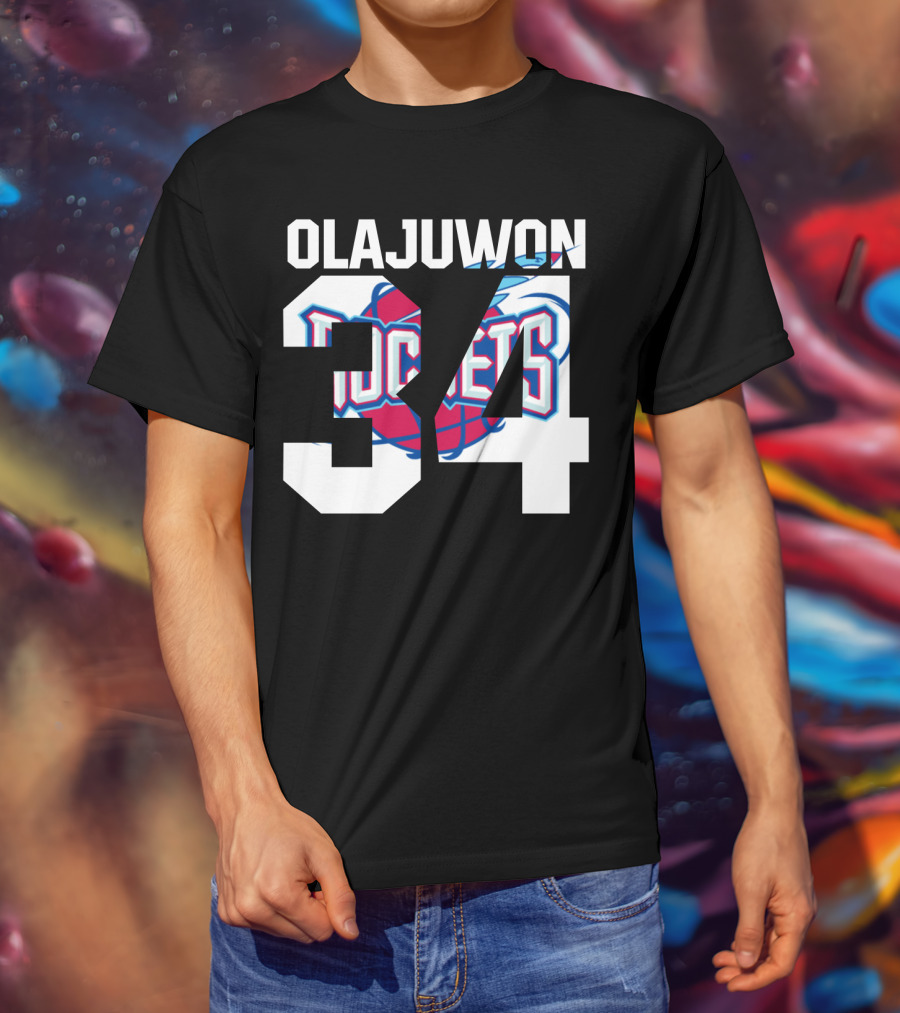 Olajuwon 34 Houston Rockets Basketball T-Shirt