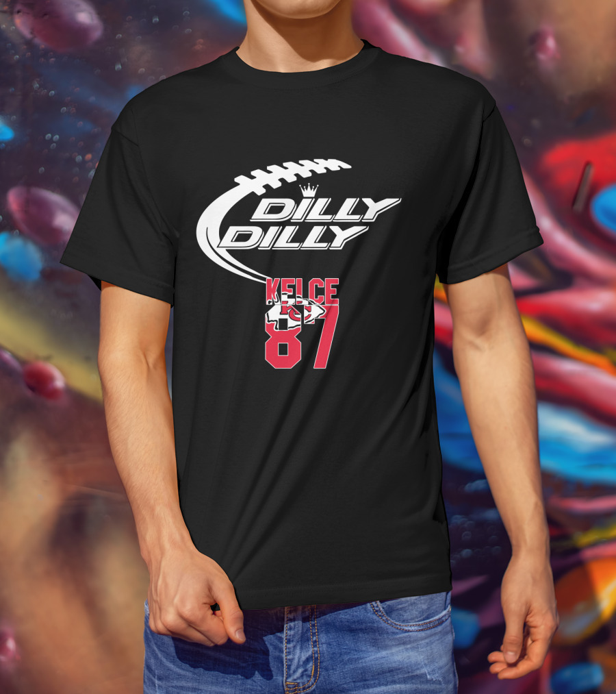 Kansas City Chiefs Kelce 87 Dilly Dilly Football T-Shirt