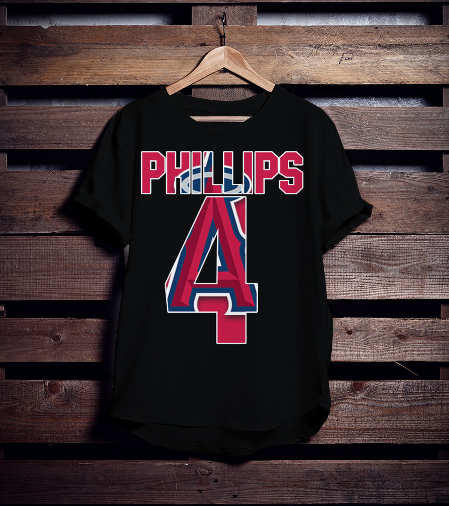 Phillips 4 Los Angeles Angels Baseball Team T-Shirt