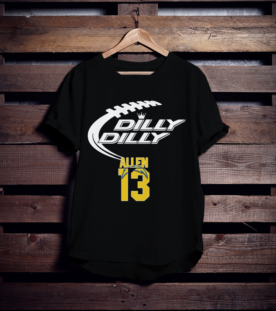 Los Angeles Chargers Allen 13 Dilly Dilly Football T-Shirt