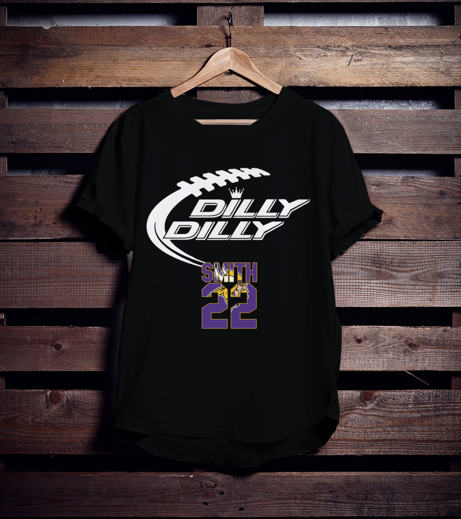 Minnesota Vikings Harrison Smith 22 Dilly Dilly Football T-Shirt