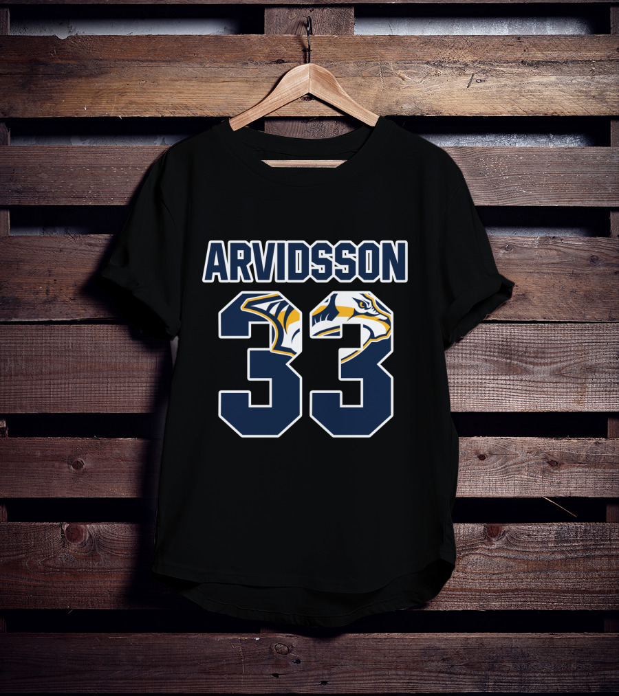 Nashville Predators Viktor Arvidsson 33 NHL Hockey Jersey T-Shirt