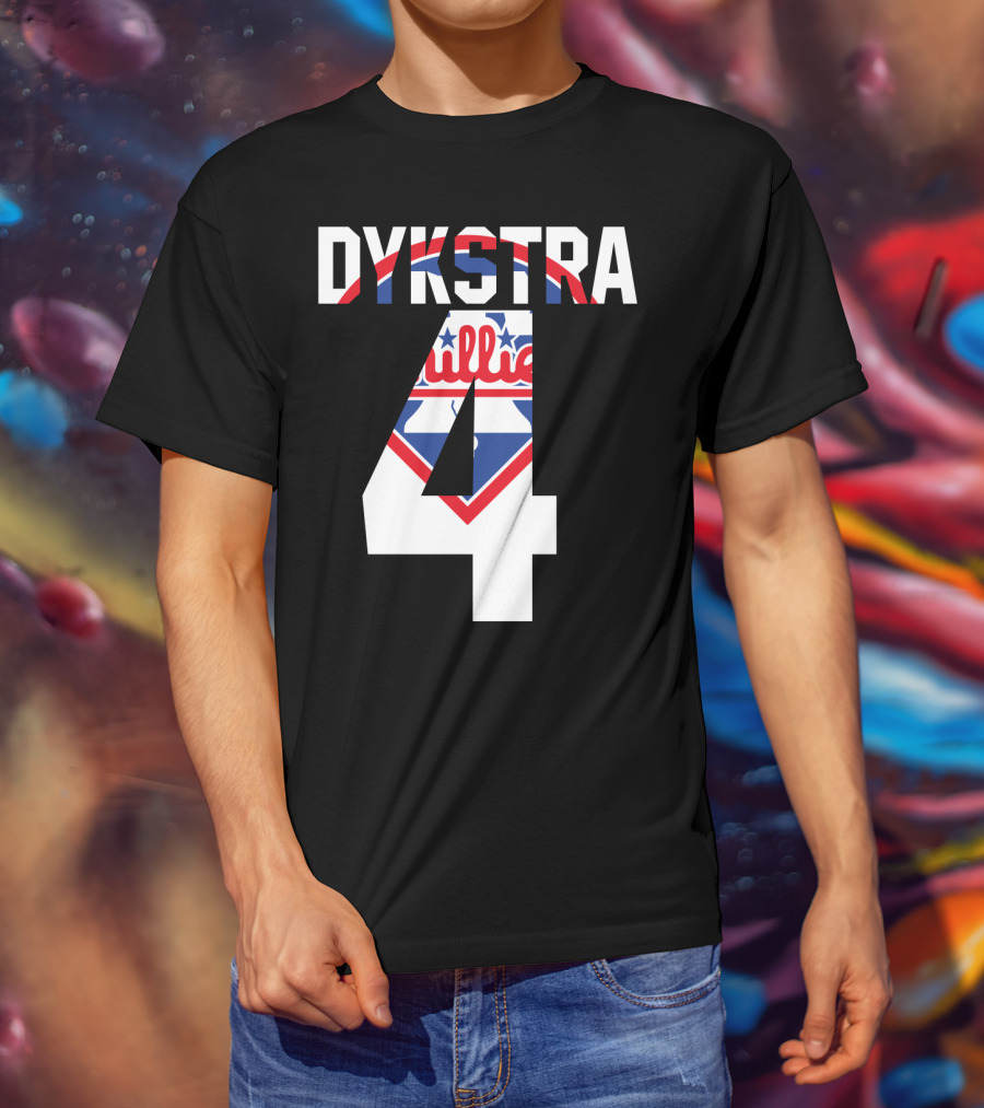 Dykstra 4 Phillies Iconic Philadelphia Baseball Nostalgia T-Shirt
