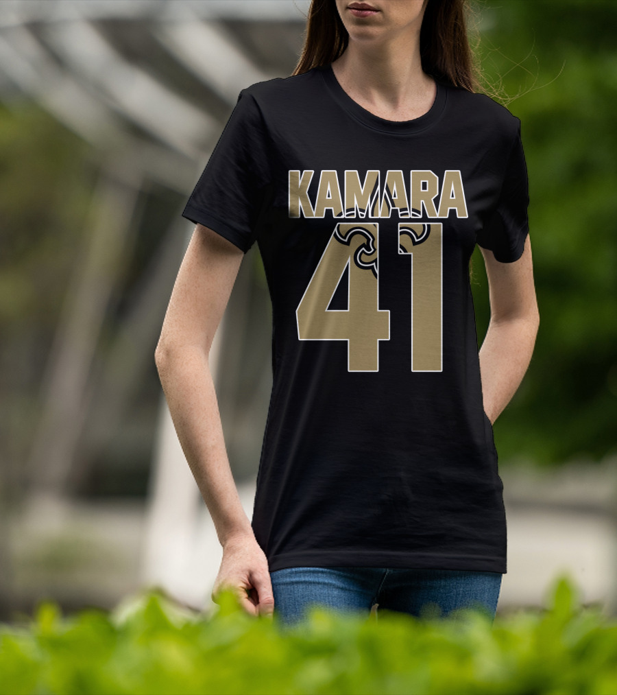 New Orleans Saints Alvin Kamara 41 Fleur-De-Lis T-Shirt