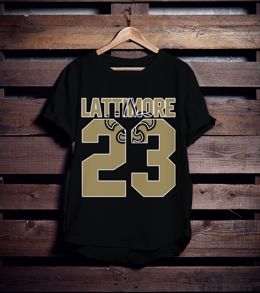 New Orleans Saints Marshon Lattimore 23 Fleur-De-Lis Player Jersey T-Shirt