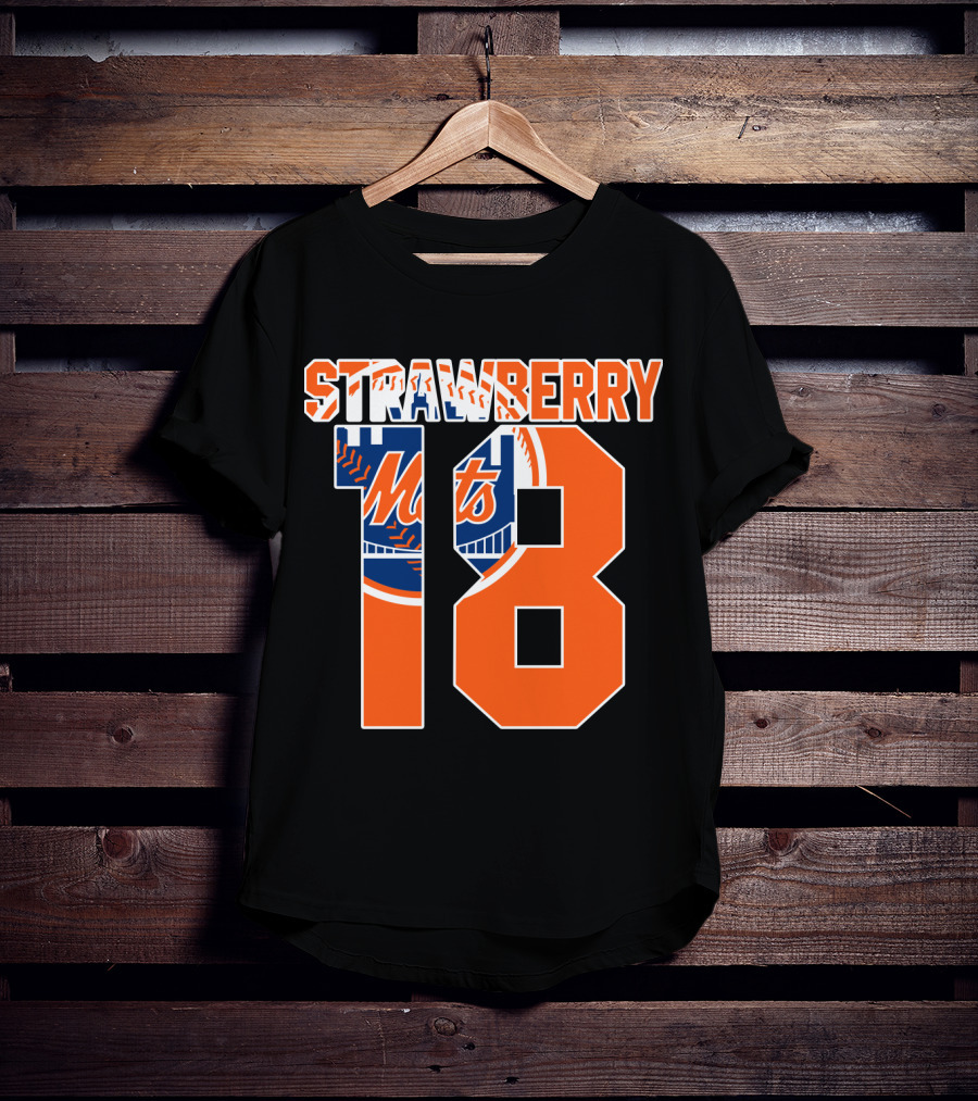 New York Mets Darryl Strawberry 18 Mets T-Shirt