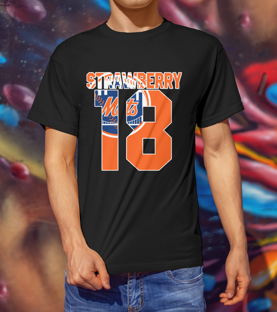New York Mets Darryl Strawberry 18 Mets T-Shirt