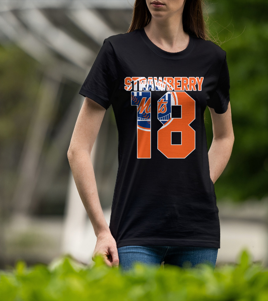 New York Mets Darryl Strawberry 18 Mets T-Shirt