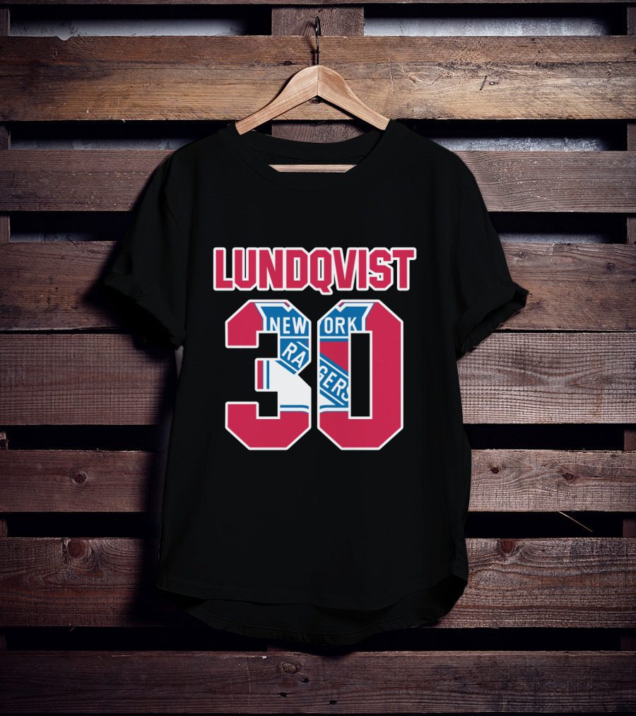 Lundqvist 30 New York Rangers NHL Hockey T-Shirt