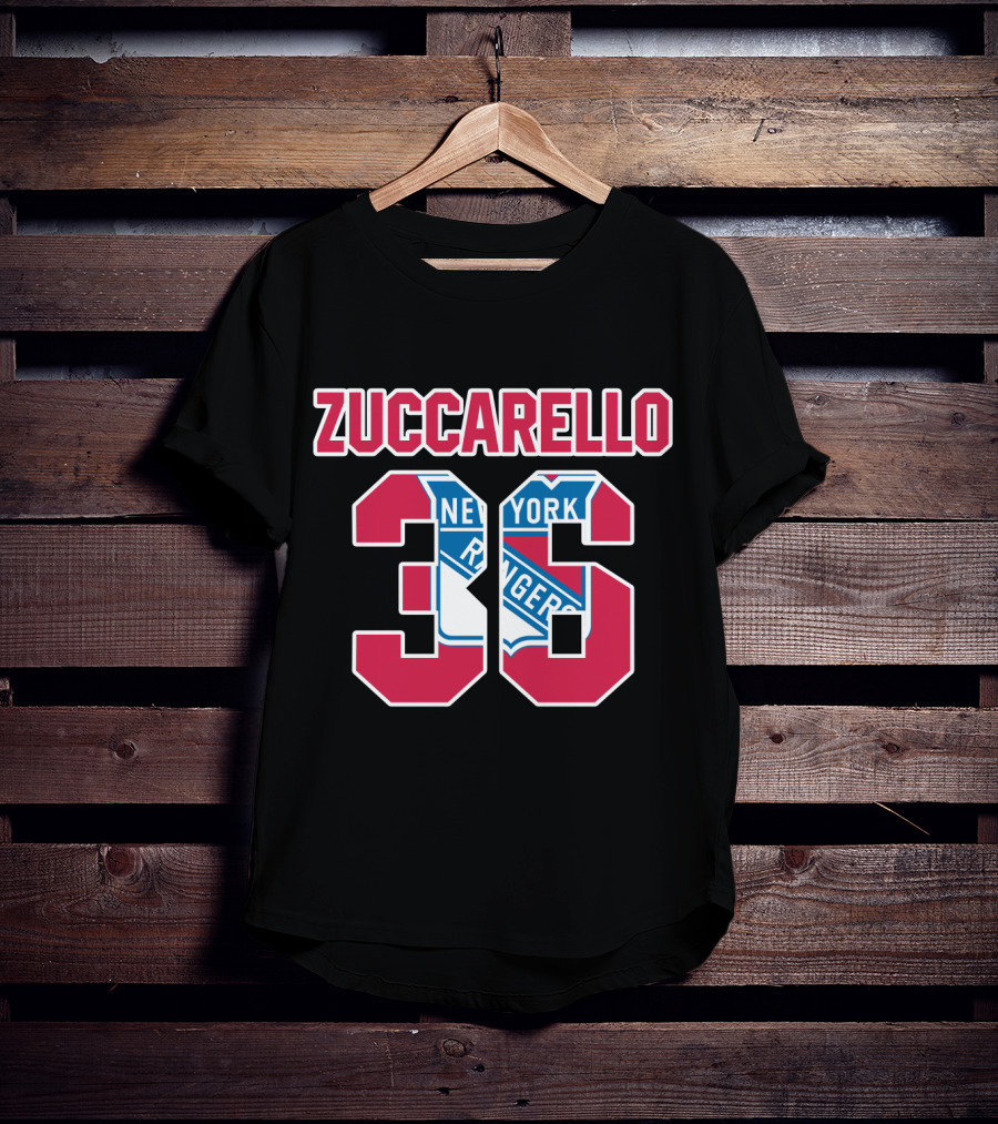 New York Rangers Mats Zuccarello 36 NHL Iconic Team T-Shirt