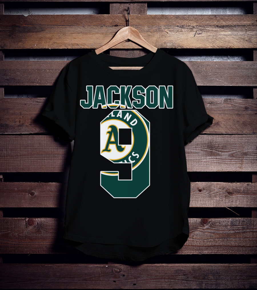 Oakland Athletics Reggie Jackson Number 9 Baseball Classic T-Shirt