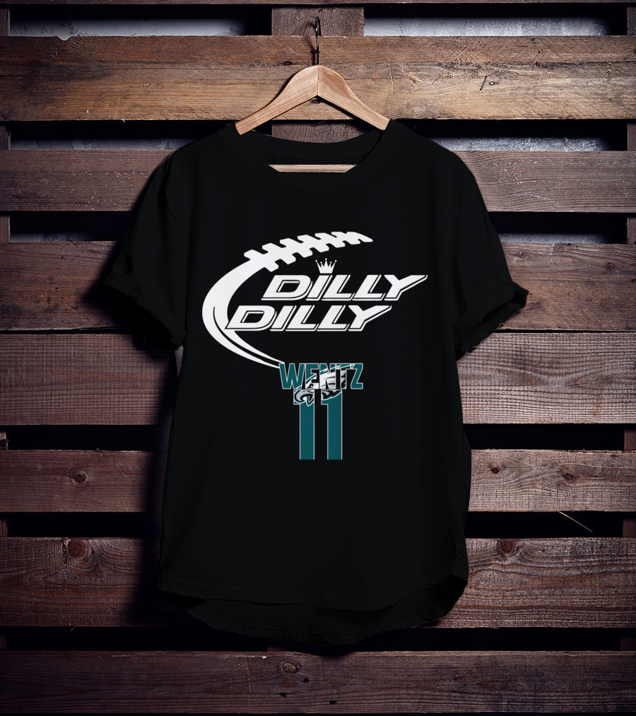 Philadelphia Eagles Carson Wentz Dilly Dilly 11 Football Crown T-Shirt