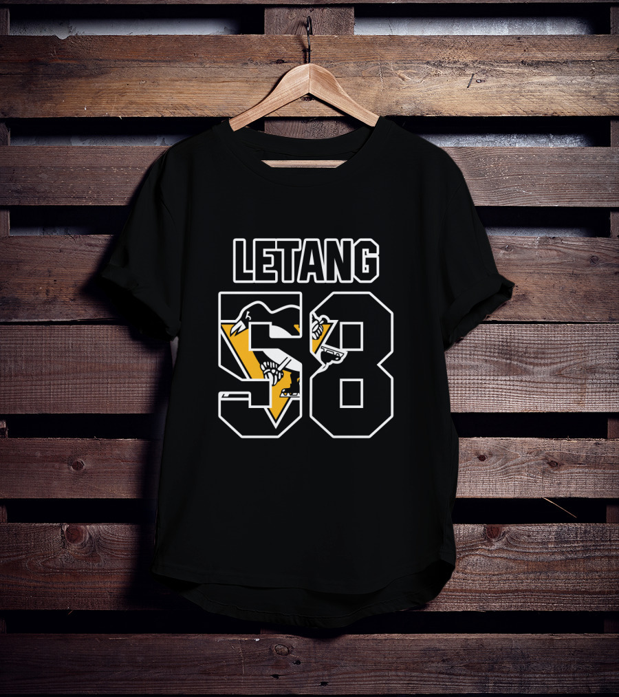 Kris Letang 58 Pittsburgh Penguins NHL Hockey Jersey T-Shirt
