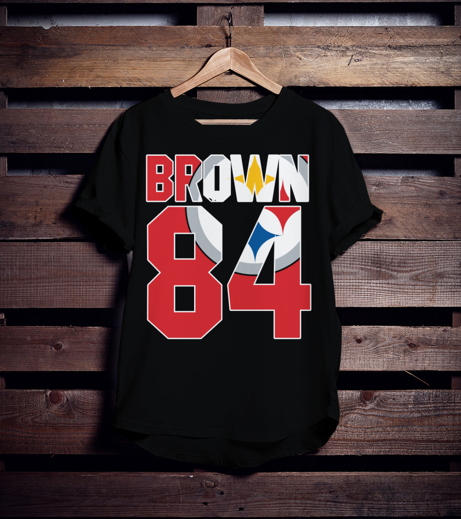 Pittsburgh Steelers Antonio Brown 84 Logo Jersey T-Shirt