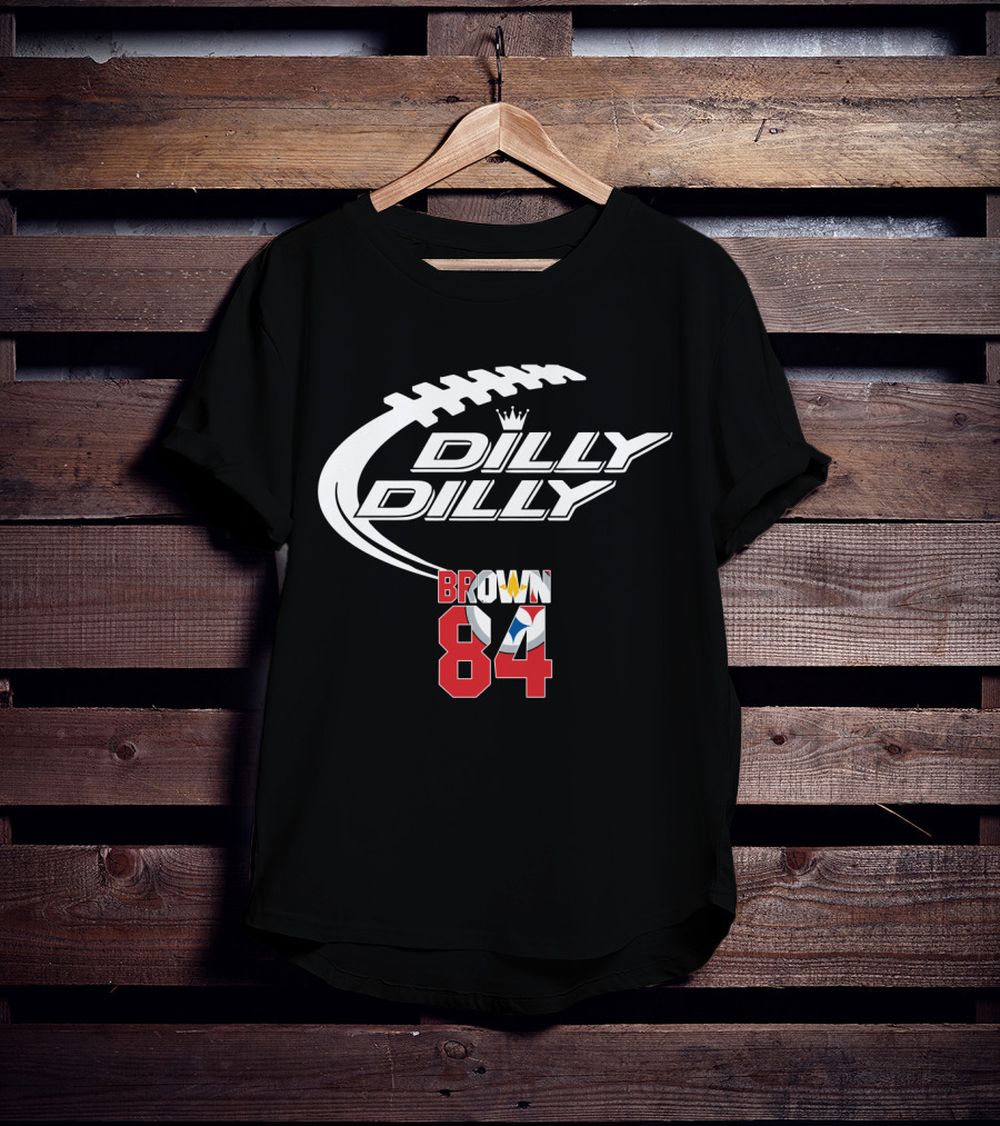Pittsburgh Steelers Brown 84 Dilly Dilly Football T-Shirt
