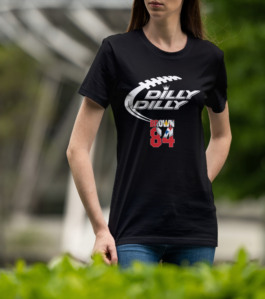 Pittsburgh Steelers Brown 84 Dilly Dilly Football T-Shirt