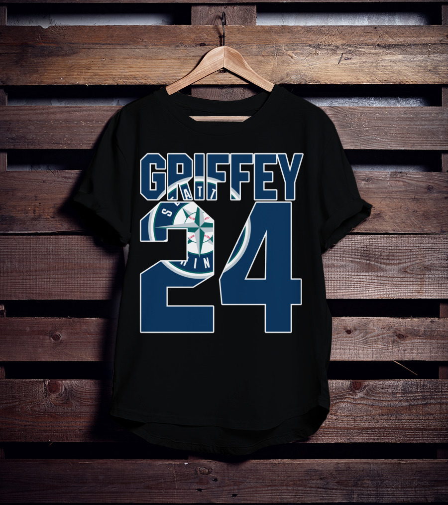 Griffey 24 Seattle Mariners Iconic Jersey Design With Team T-Shirt