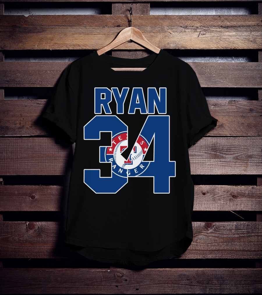 Ryan 34 Texas Rangers Baseball T-Shirt