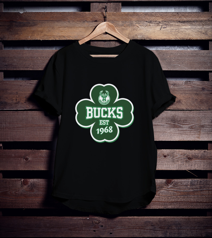 Milwaukee Bucks Est 1968 Shamrock T-Shirt