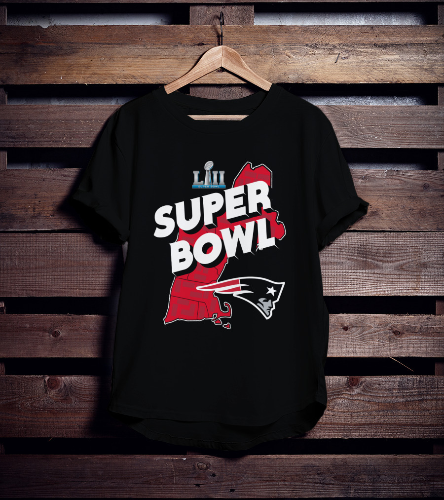 Super Bowl Liii New England Patriots Map T-Shirt