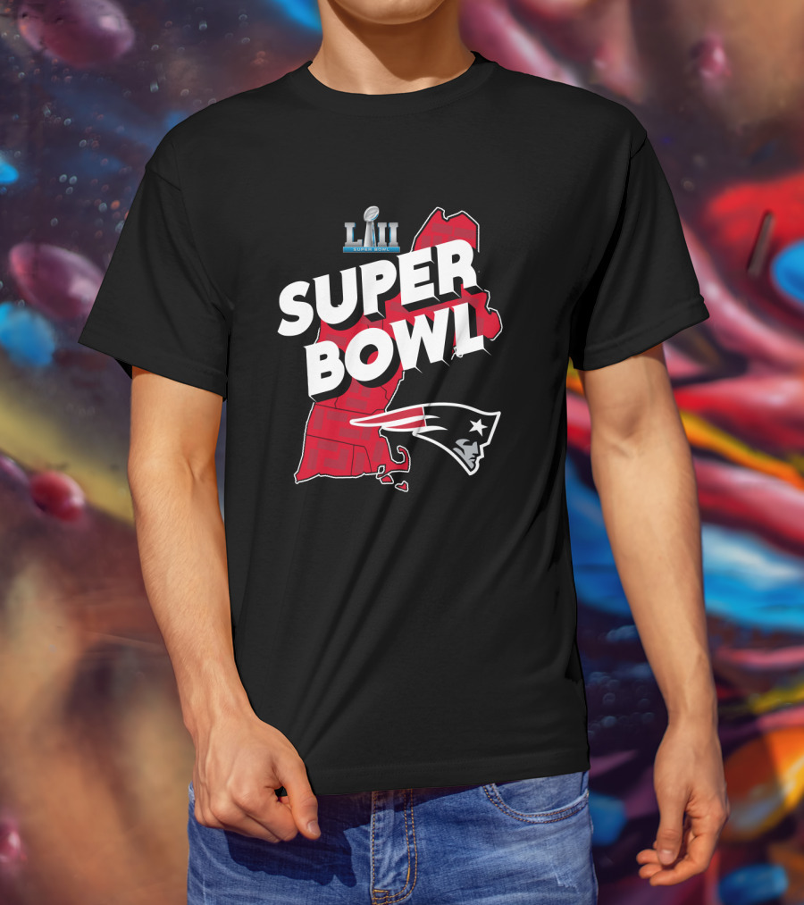 Super Bowl Liii New England Patriots Map T-Shirt
