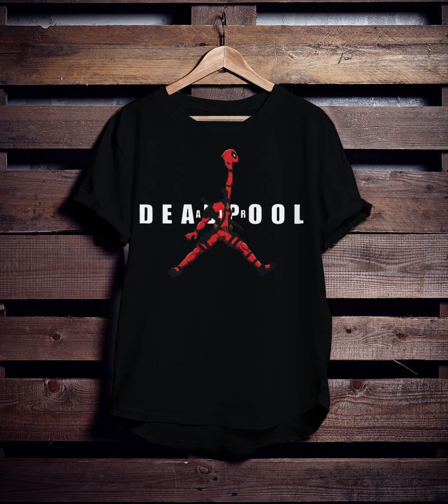 Deadpool Jumpman Parody Basketball T-Shirt