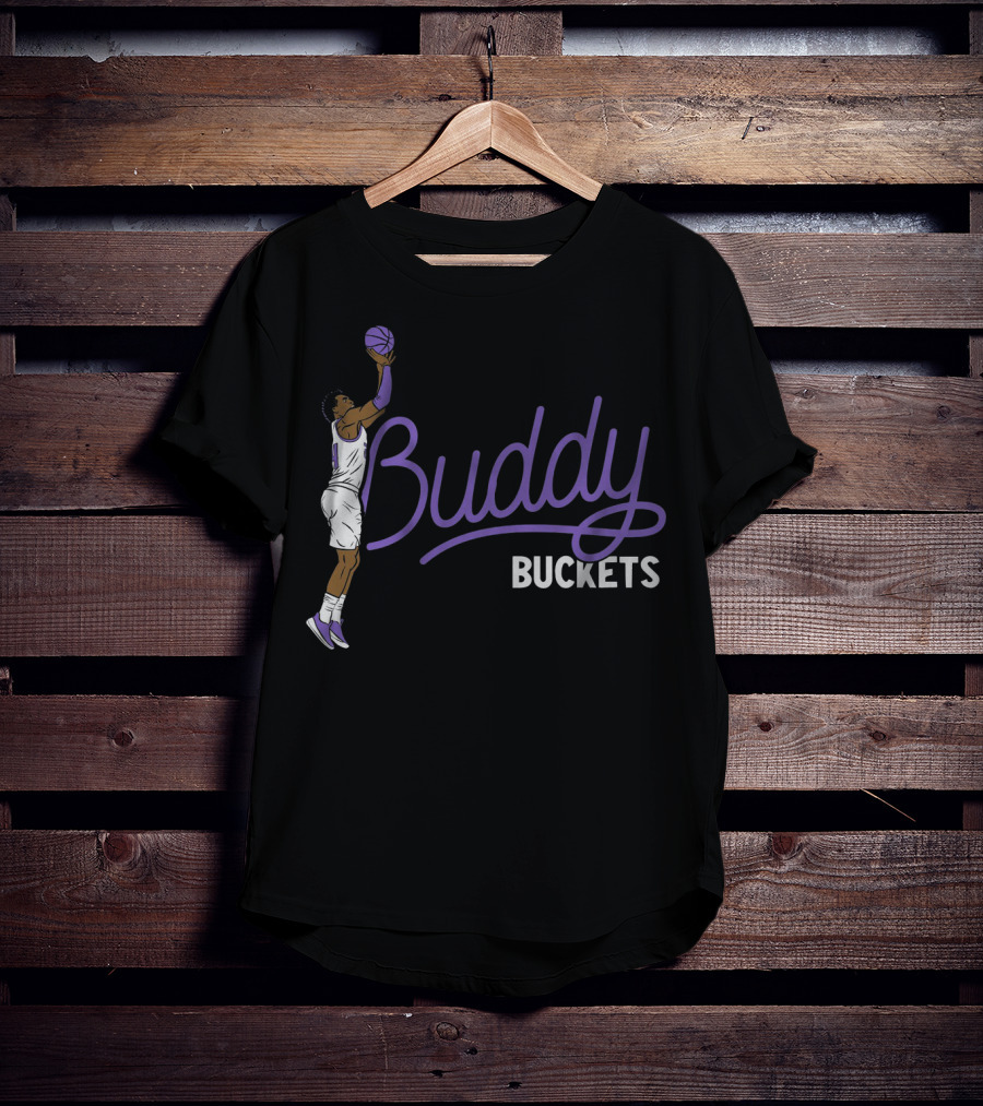 Buddy Buckets Basketball Player Jump Shot Iconic T-Shirt