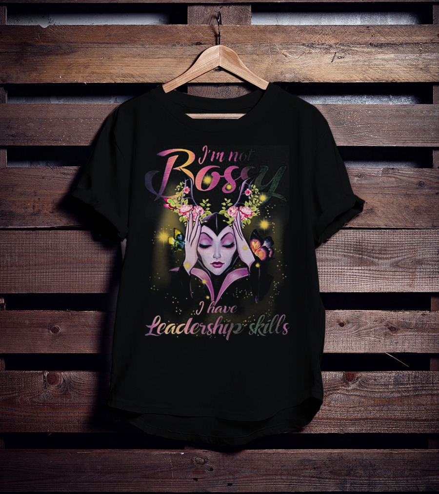 Maleficent I'm Not Bossy I Have Leadership Skills Floral T-Shirt