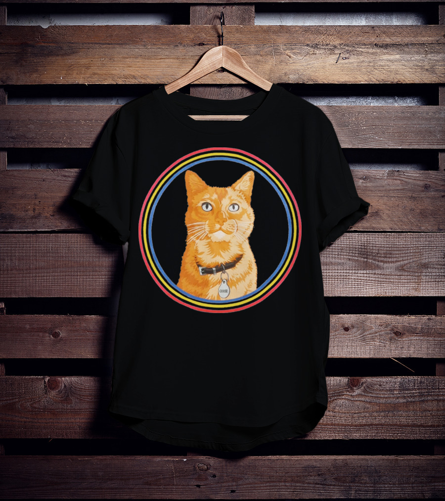 Marvel Captain Marvel Goose Cat Retro Circle T-Shirt