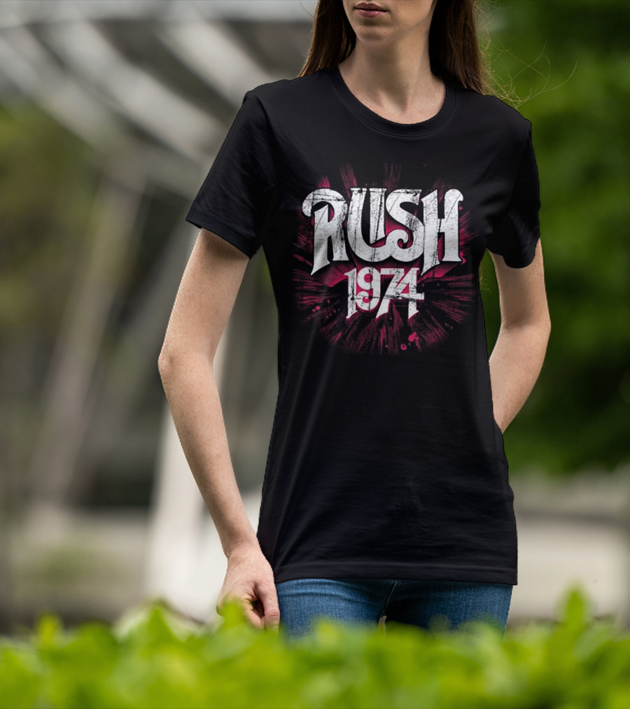 Rush 1974 Splatter Logo Art T-Shirt