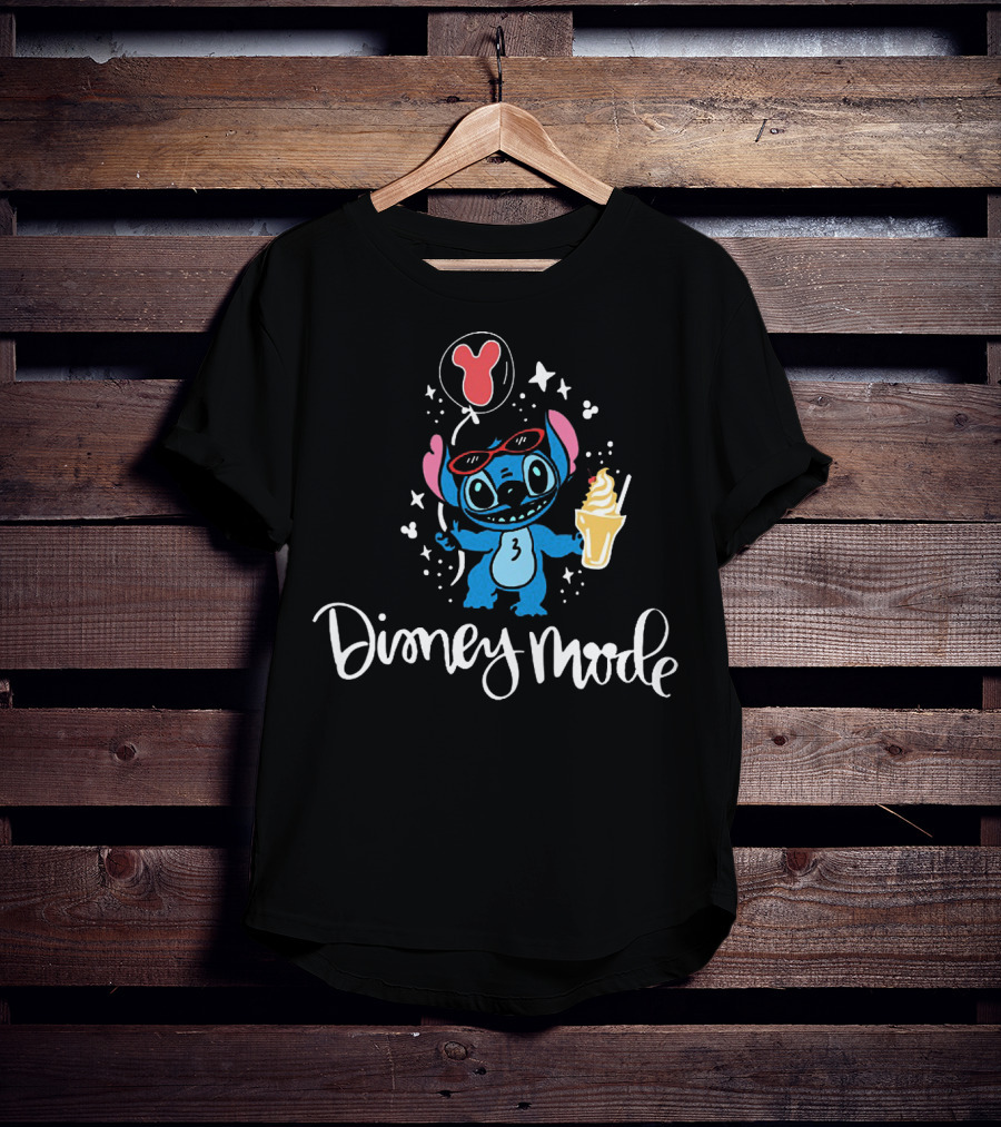 Stitch Disney Mode Balloon Ice Cream Sunglasses Adventure T-Shirt