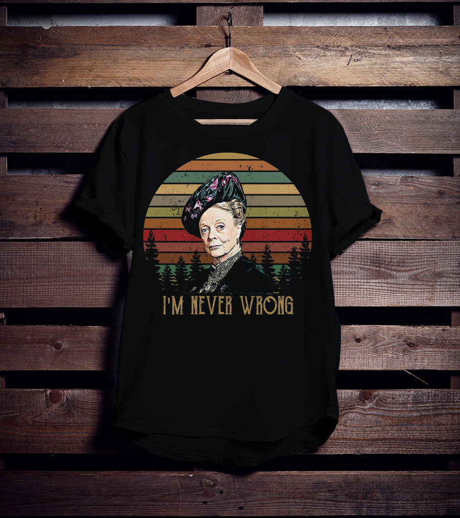Downton Abbey Violet Crawley I'm Never Wrong Vintage Striped T-Shirt