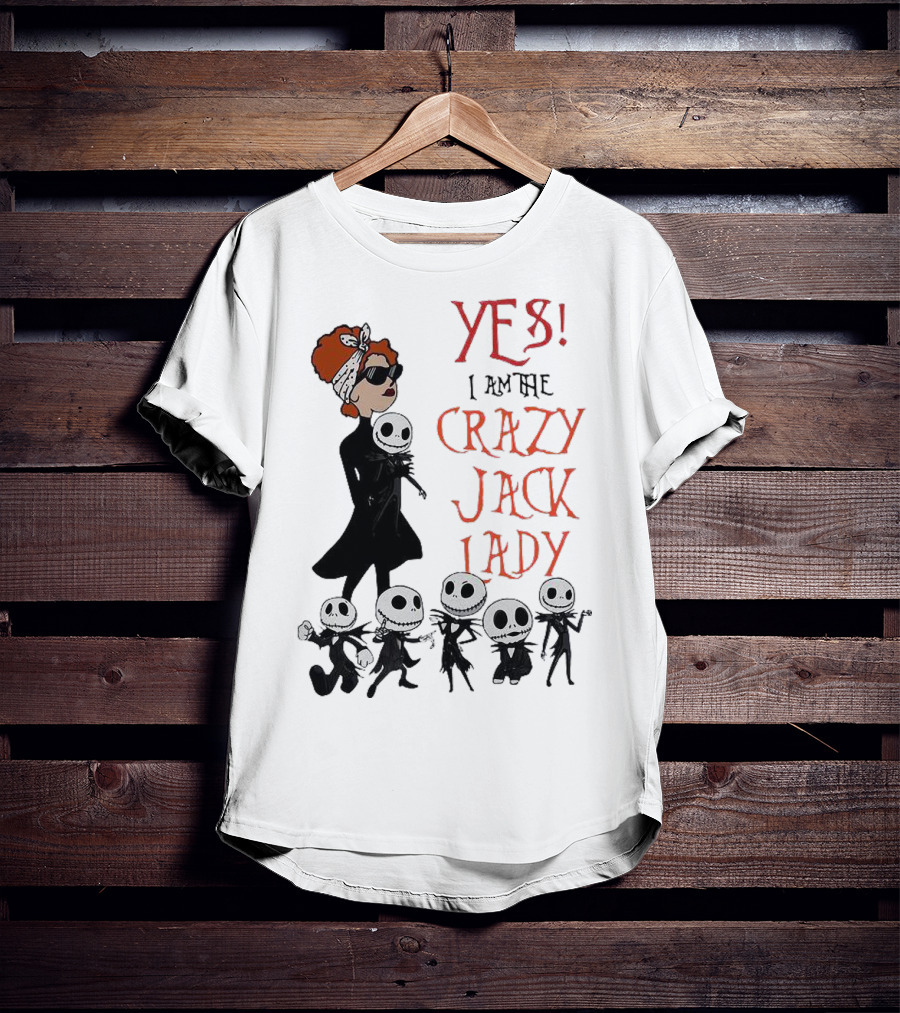 Yes I Am The Crazy Jack Lady Halloween Gang T-Shirt