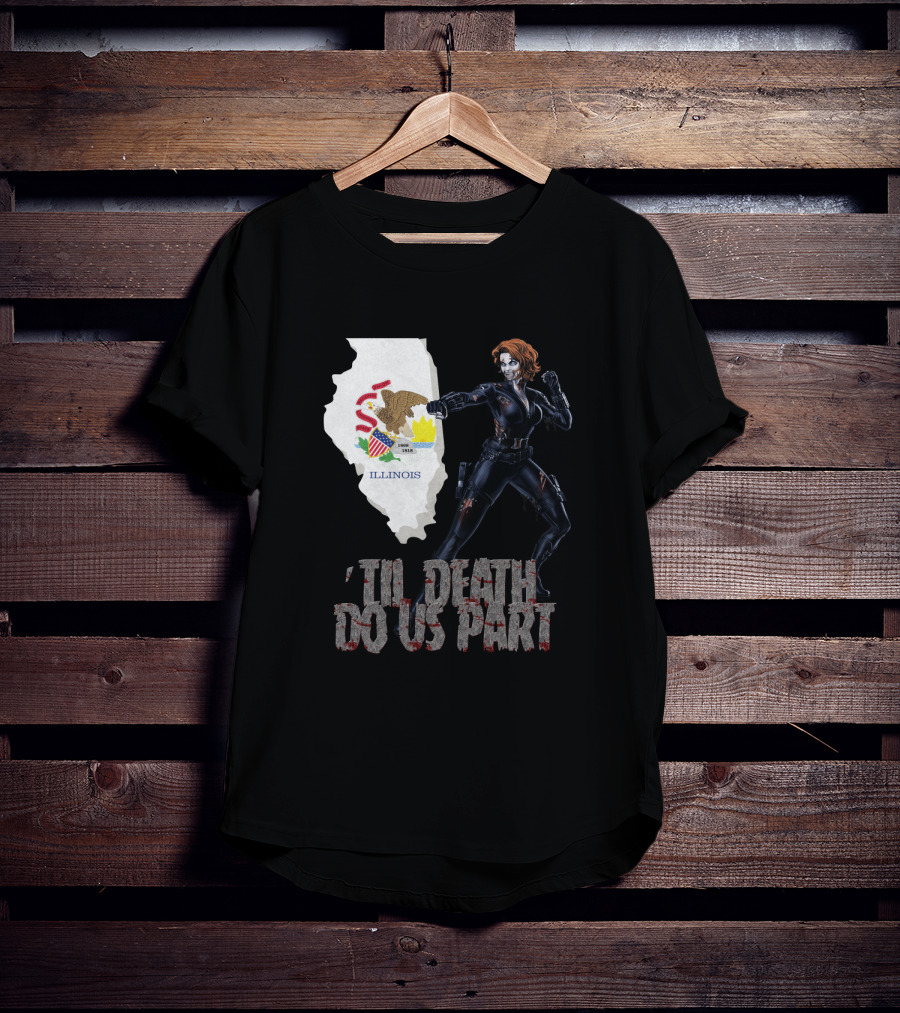 Til Death Do Us Part Black Widow Illinois T-Shirt