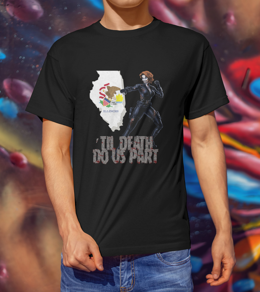 Til Death Do Us Part Black Widow Illinois T-Shirt