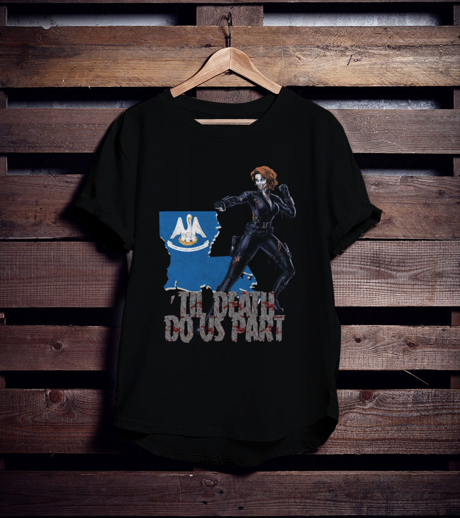 Til Death Do Us Part Black Widow Louisiana T-Shirt